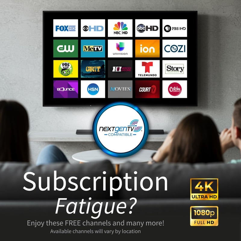 Antennas Direct ClearStream 2V Indoor Outdoor TV Antenna UHF VHF Multi-Directional, 60+ Mile Range, 4K 8K UHD, NEXTGEN TV â€“ w/Reflector, 20-inch Mast - Image 3